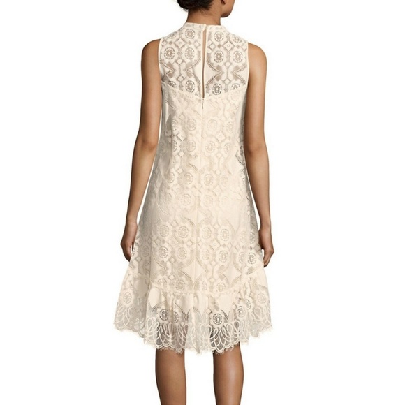 Anthropologie Floreat Manon Ivory Lace Sleeveless A-Line Dress Size 2 - Picture 8 of 13